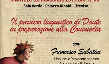 26.11.19 | Conferenza”Il pensiero linguistico di Dante in preparazione alla Commedia”con Francesco Sabatini
