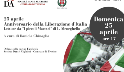 25.04.21 | Evento online “25 Aprile: Anniversario della Liberazione d’Italia.Letture da “I piccoli maestri” di L. Meneghello” a cura di Daniela Chinaglia