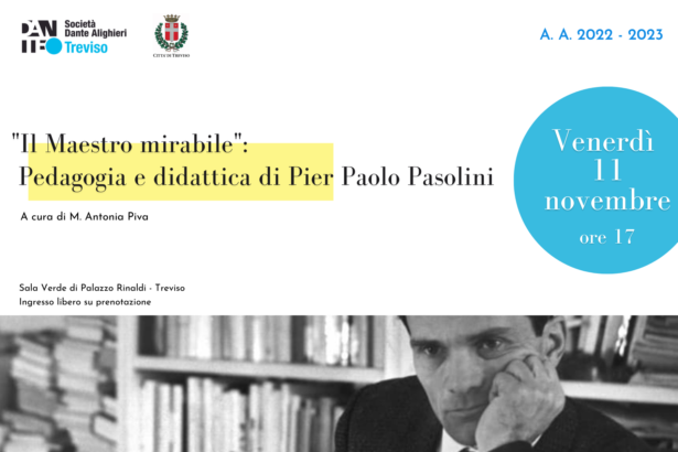 11.11.22 | Il Maestro mirabile: Pedagogia e didattica di Pier Paolo Pasolini a cura di Antonia Piva