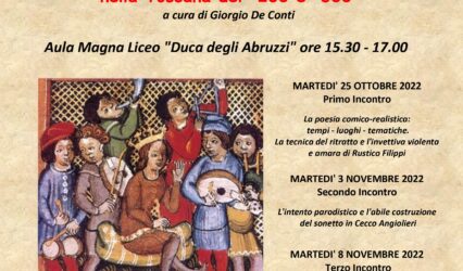 25.10.22 | Proposte Formative:I poeti comico realistici nella Toscana del’200 e ‘300